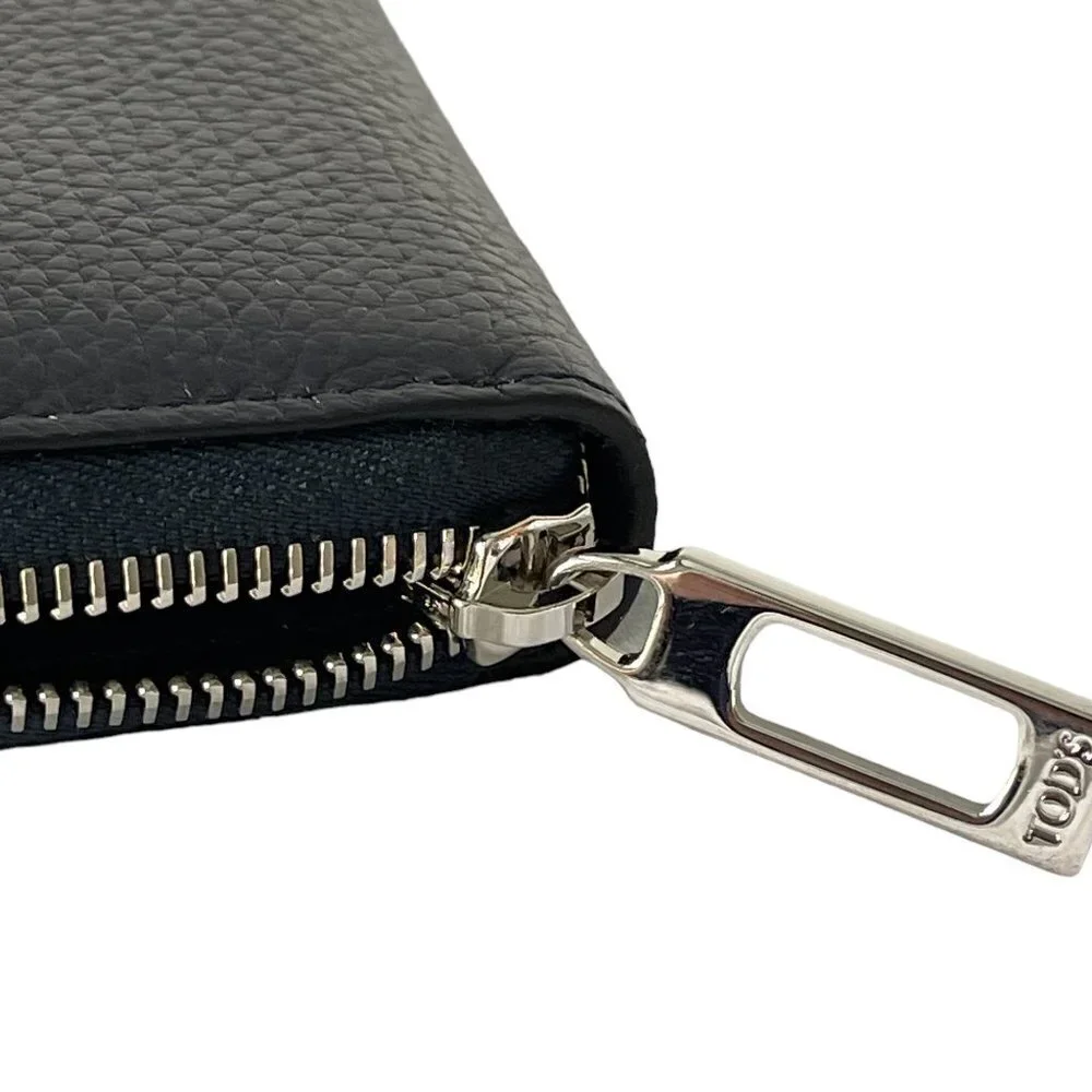 Tod's Italy‎ Blue Zip Continental Wallet Black T-panel, XAMTTTA0400FFX178L